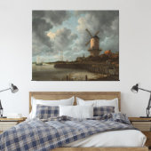 De windmolen bij Wijk bij Duurstede, Jacob Isaacks Canvas Afdruk (Insitu (Slaapkamer))