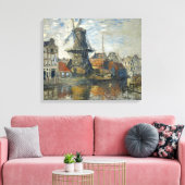De windmolen op de Ongracht in Amsterdam Canvas Afdruk (Insitu (Woonkamer))