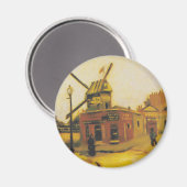 De windmolen van Galette van Vincent van Gogh Magneet (Voorkant / Achterkant)