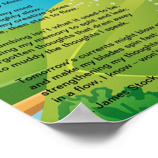 De windmolen van mijn geest poster (Hoek)