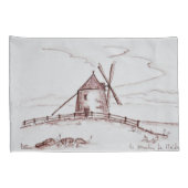 De windmolen van Moidrey | Pontorson Kussensloop (Achterkant-Rechts)