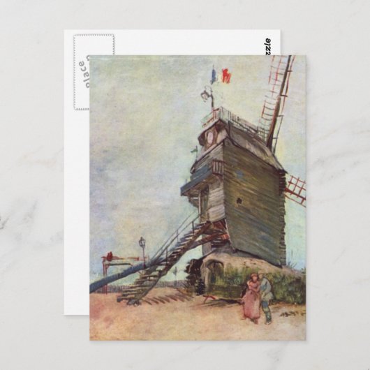 De windmolen - Vincent Van Gogh Briefkaart (Voorkant / Achterkant)