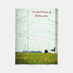 De windmolens van de Westerne ohio Fleece Blanket Deken