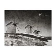 De windmolens van Mykonos 2 - Briefkaart