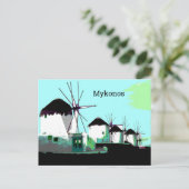 De windmolens van Mykonos, Griekenland Briefkaart (Staand voorkant)