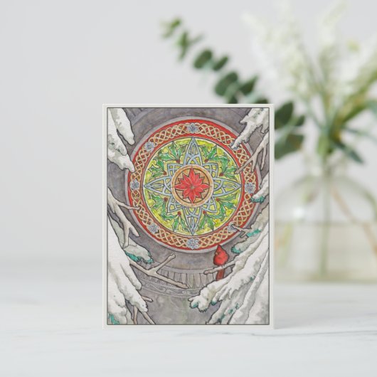 De Windows Post Card van december Briefkaart (Staand voorkant)