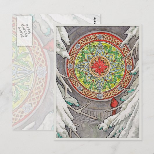 De Windows Post Card van december Briefkaart (Voorkant / Achterkant)