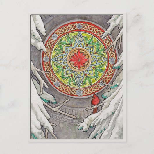 De Windows Post Card van december Briefkaart (Voorkant)