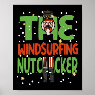 De Windsurf Notenkraker Grappige Kerstpyjama Poster