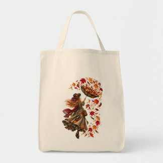 De Windverzamelaar – Whimsical Herfst Vrouw Tote Bag
