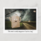 De Windy Bag Briefkaart (Voorkant)