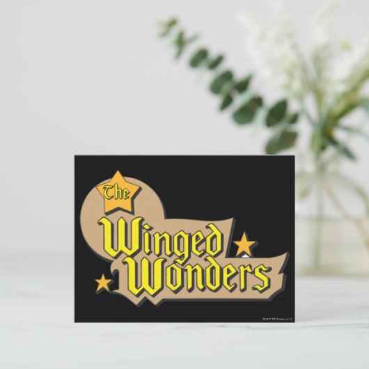 De Winged Wonders Logo Briefkaart (Staand voorkant)