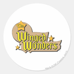 De Winged Wonders Logo Ronde Sticker