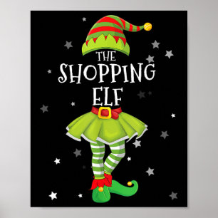 De Winkel Elf Leuk bijpassende gezinsgroep Xmas Pa Poster