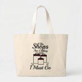 De winkels noemen de koel-winkelslogan grote tote bag (Voorkant)