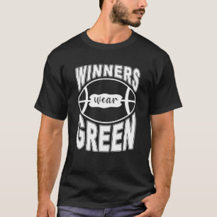 De winnaars Draag Groen Team van het Spel van het  T-shirt