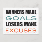 De winnaars maken Doelen, de Loser maakt Uitzonder Briefkaart (Voorkant)