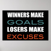 De winnaars maken Doelen, de Loser maakt Uitzonder Poster (Voorkant)