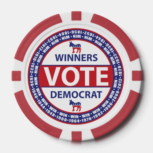 De winnaars stemmen over Democraat Pokerchips (Voorkant)