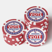 De winnaars stemmen over Democraat Pokerchips (Opstapeling)