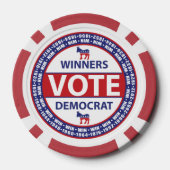 De winnaars stemmen over Democraat Pokerchips (Achterkant)
