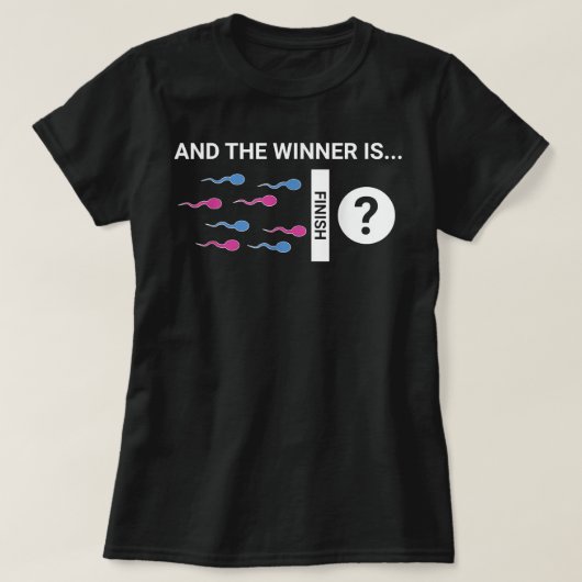 De winnende partij is de eigenaar van het Baby. T-shirt (Design voorkant)