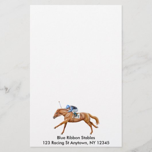 De winnende Race Horse Stationery Briefpapier (Voorkant)