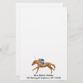 De winnende Race Horse Stationery Briefpapier (Voorkant / Achterkant)