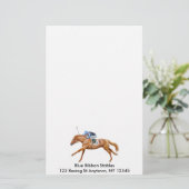 De winnende Race Horse Stationery Briefpapier (Staand voorkant)