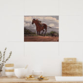 De Winner-Thoroughbred Horse Racing Painting Poster (Keuken)