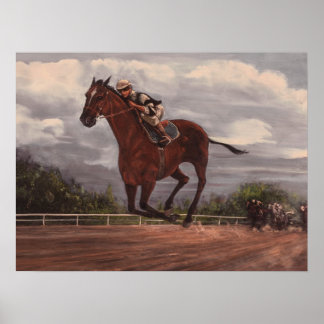 De Winner-Thoroughbred Horse Racing Painting Poster