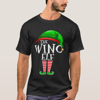 De Wino Elf Familie Matching Groep Kerstmis Dronke T-shirt