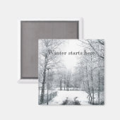 De winter begint hier magneet (Voorkant / Achterkant)