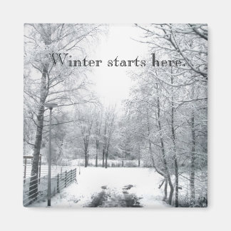 De winter begint hier magneet