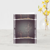 de winter bomen in Dawn Notecard Kaart (Gele Bloem)