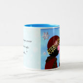 "De winter brengt de bekers van de warmte!" DIVA Tweekleurige Koffiemok (Center)