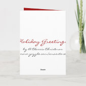 De winter brengt Kerstkaart samen Feestdagen Kaart (Achterkant)