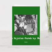 De winter: Dalende Sneeuwman Feestdagen Kaart (Achterkant)