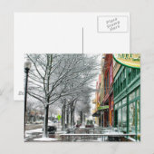 De winter de stad in briefkaart (Voorkant / Achterkant)