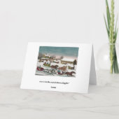 De winter die het Hotel van Brighton verlaten Feestdagen Kaart (Achterkant)