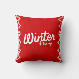 De winter droomt kussen ontwerp