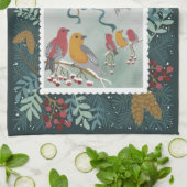 De Winter Earth Song Green Kitchen Towelen Theedoek (Gevouwen)