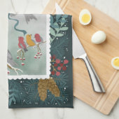 De Winter Earth Song Green Kitchen Towelen Theedoek (Quarter Fold)