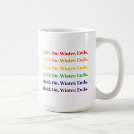 De winter eindigt koffiemok