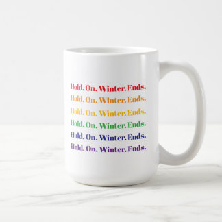 De winter eindigt koffiemok