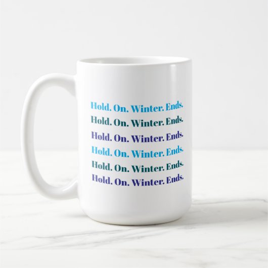 De winter eindigt koffiemok (Links)