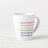 De winter eindigt latte mok (Rechterhoek)