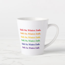 De winter eindigt latte mok