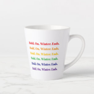 De winter eindigt latte mok
