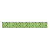 De winter: Happy Holly Days Pattern on Green Grosgrain Lint (Voorkant)